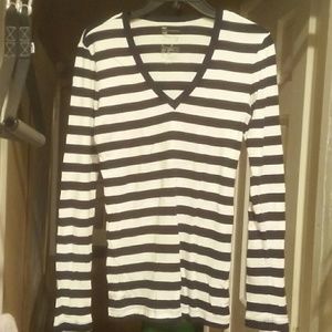 GAP The Bowery women's stripe long sleeve shirt